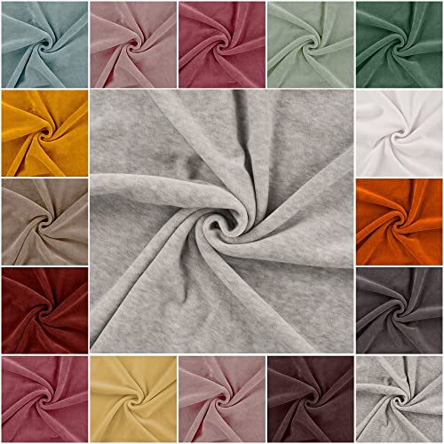 Nickistoff Nicky Velours | viele Farben | uni | Ökotex | ab 50 cm (grey) von QT