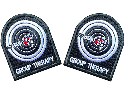 Kompatibel mit Group Therapy Team Bullseye Target Patch Tactical Moral Badge Hook and Loop Embroidered Patch 2 Stück von QTAOEIONG