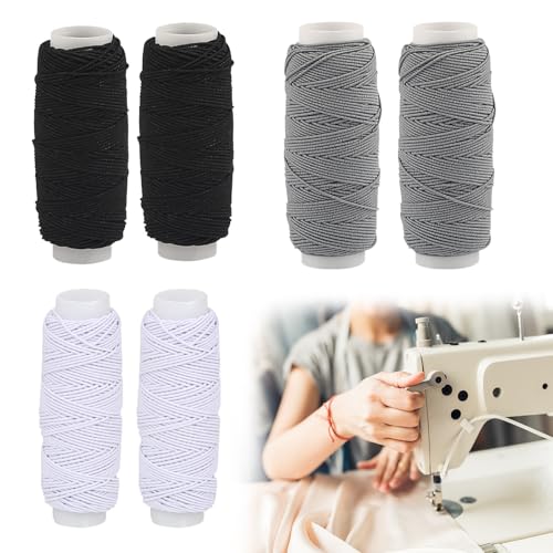 QTTRPCU 6 Elastisches Nähgarn, Elastischer Nähfaden Kann zur Kostümherstellung, Sewing Thread auch für Perlenarmbände von QTTRPCU