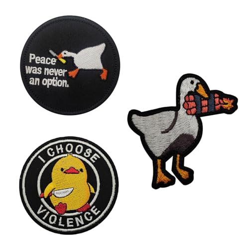 QTTRPCU Patches Klett Patch Lustig Militär Lustiger Süßer Ententier für Rucksäcke, Jacken, Jeans von QTTRPCU