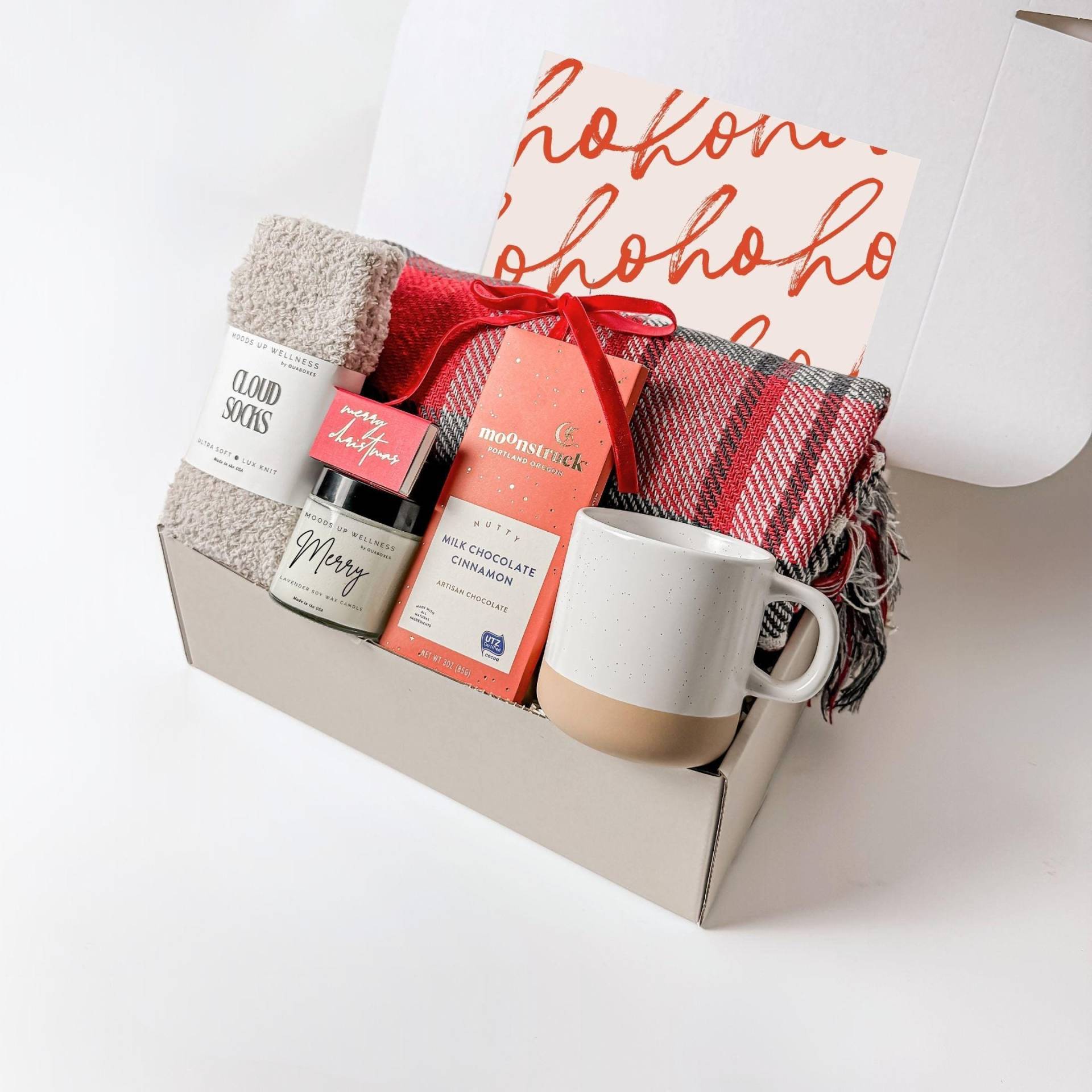 Weihnachtsgeschenkbox | Hygge-Geschenkbox, Geschenkbox Für Frauen, Winter-Geschenkbox, Self-Care-Geschenkbox, Weihnachts-Care-Paket von QUABOXES