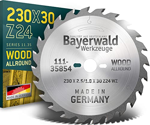 Bayerwald - HM Handkreissägeblatt für Holz - Ø 230 mm x 2,5 mm x 30 mm | Wechselzahn (24 Zähne/grob) | Nebenlöcher: 2/7/42, KSP 85 / Fc von QUALITÄT AUS DEUTSCHLAND Bayerwald Werkzeuge