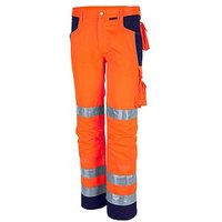 QUALITEX® unisex Warnschutzhose orange, marine Größe 25 von QUALITEX®