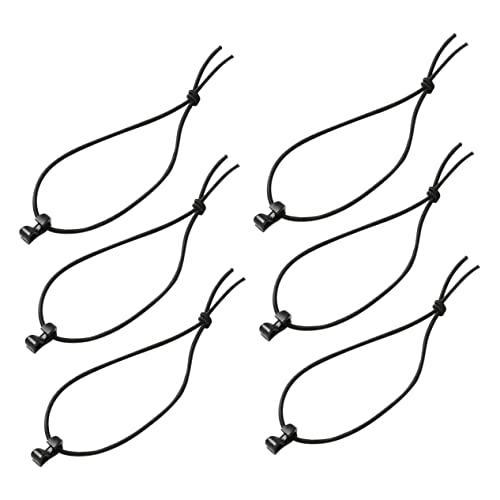 Elastisches Seil mit Haken, 15 Stück Aufbewahrungs-Gurtband-Clips, elastische Kordelhaken, schwarze Haken zum Aufhängen, Kordel, elastisches Band von QUANANTANG