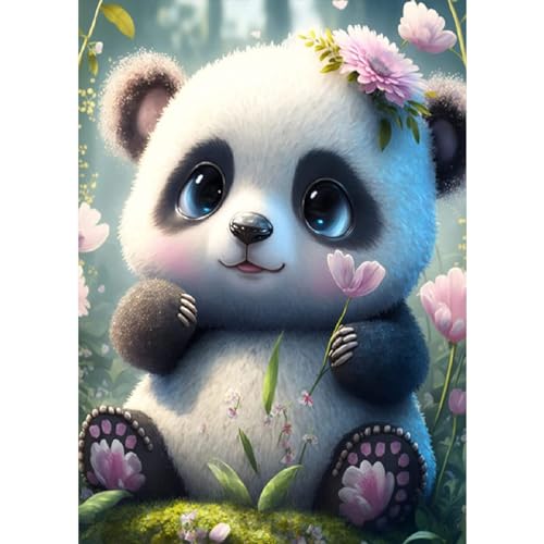 QUANMAITONG Diamond Painting Erwachsene，Diamant Painting Bilder Erwachsene，DIY Damond Painting Bilder Wand Dekor Daiments Painting Erwachsene Diamanten Painting (Panda) von QUANMAITONG