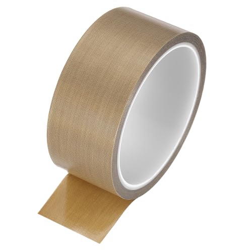 QUARKZMAN 1 Stück Hochtemperaturband 38mm PTFE-beschichtetes Gewebeband Hitzebeständiges Band für Vakuumversiegeler Klebeband 10m/33ft Braun 0,18mm Dicke von QUARKZMAN