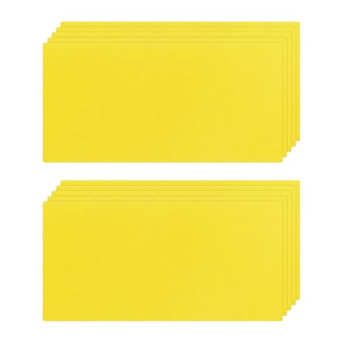 QUARKZMAN 10 Stk. Trocken abwischbare magnetische Etiketten Bunte Streifen 100mm x 50mm Beschreibbare Gelbe Namensschilder Aufkleber für Basteln Whiteboard Kühlschrank Schließfach Zuhause von QUARKZMAN