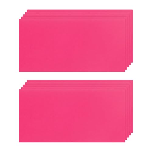 QUARKZMAN 10 Stk. Trocken abwischbare magnetische Etiketten Bunte Streifen 3,9" x 2" Beschreibbare Rosarote Namensschilder Aufkleber für Basteln Whiteboard Kühlschrank Schließfach Zuhause von QUARKZMAN