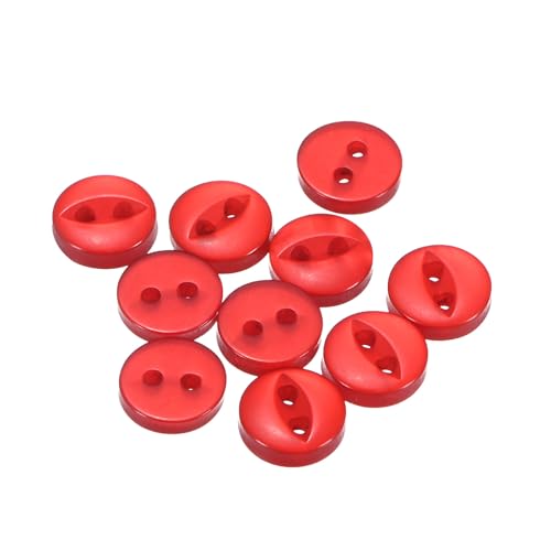 QUARKZMAN 10 Stück Knöpfe 9 mm Harzknöpfe 2 Löcher Rund Bastelknöpfe Kinderknöpfe Klein Babyknöpfe Nähen Mini Buttons zum Annähen T-Shirt Kleidung Scrapbooking Dekorieren, Rot QUARKZMAN 10 Stück Knöpfe 9 mm Harzknöpfe 2 Löcher Rund Bastelknöpfe Kinderknöpfe Klein Babyknöpfe Nähen Mini Buttons zum Annähen T-Shirt Kleidung Scrapbooking Dekorieren, Rot von QUARKZMAN