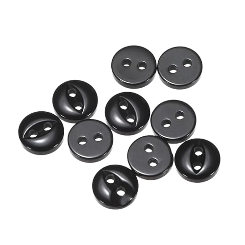 QUARKZMAN 10 Stück Knöpfe 9 mm Harzknöpfe 2 Löcher Rund Bastelknöpfe Kinderknöpfe Klein Babyknöpfe Nähen Mini Buttons zum Annähen T-Shirt Kleidung Scrapbooking Dekorieren, Schwarz QUARKZMAN 10 Stück Knöpfe 9 mm Harzknöpfe 2 Löcher Rund Bastelknöpfe Kinderknöpfe Klein Babyknöpfe Nähen Mini Buttons zum Annähen T-Shirt Kleidung Scrapbooking Dekorieren, Schwarz von QUARKZMAN
