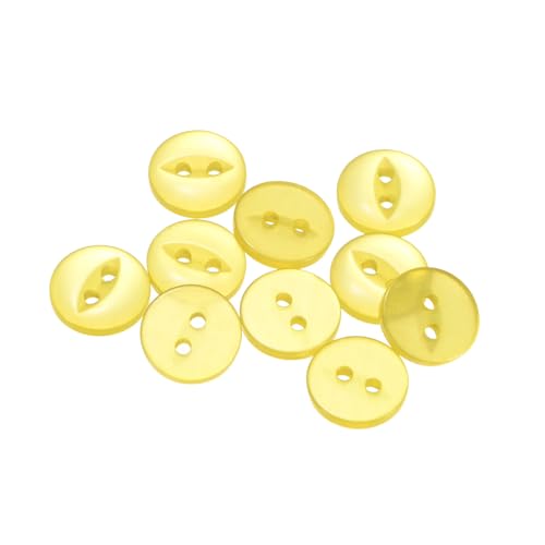 QUARKZMAN 10 Stück Knöpfe 10 mm Harzknöpfe 2 Löcher Rund Bastelknöpfe Kinderknöpfe Klein Babyknöpfe Nähen Mini Buttons zum Annähen T-Shirt Kleidung Scrapbooking Dekorieren, Gelb QUARKZMAN 10 Stück Knöpfe 10 mm Harzknöpfe 2 Löcher Rund Bastelknöpfe Kinderknöpfe Klein Babyknöpfe Nähen Mini Buttons zum Annähen T-Shirt Kleidung Scrapbooking Dekorieren, Gelb von QUARKZMAN