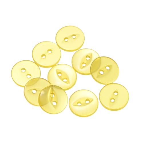 QUARKZMAN 10 Stück Knöpfe 12,5 mm Harzknöpfe 2 Löcher Rund Bastelknöpfe Kinderknöpfe Klein Babyknöpfe Nähen Mini Buttons zum Annähen T-Shirt Kleidung Scrapbooking Dekorieren, Gelb QUARKZMAN 10 Stück Knöpfe 12,5 mm Harzknöpfe 2 Löcher Rund Bastelknöpfe Kinderknöpfe Klein Babyknöpfe Nähen Mini Buttons zum Annähen T-Shirt Kleidung Scrapbooking Dekorieren, Gelb von QUARKZMAN