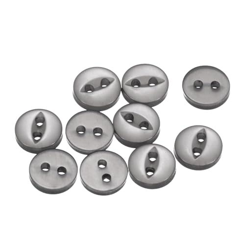 QUARKZMAN 10 Stück Knöpfe 9 mm Harzknöpfe 2 Löcher Rund Bastelknöpfe Kinderknöpfe Klein Babyknöpfe Nähen Mini Buttons zum Annähen T-Shirt Kleidung Scrapbooking Dekorieren, Grau QUARKZMAN 10 Stück Knöpfe 9 mm Harzknöpfe 2 Löcher Rund Bastelknöpfe Kinderknöpfe Klein Babyknöpfe Nähen Mini Buttons zum Annähen T-Shirt Kleidung Scrapbooking Dekorieren, Grau von QUARKZMAN