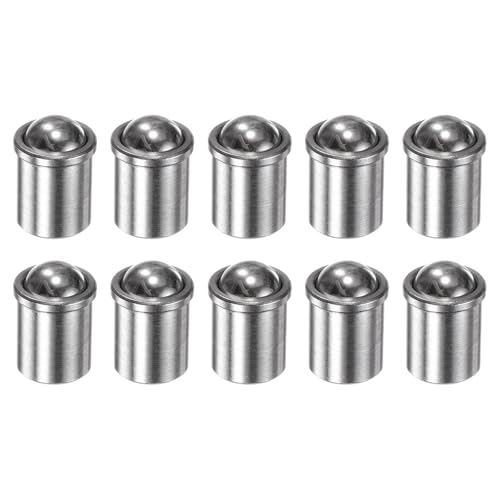 QUARKZMAN 10 Stück Kugeldruckstift 10x13mm 304 Edelstahl Präzisions-Positionierungsperlen Kugelspitzen-Federdruckstifte Kugelfangriegel für Türmechanische Geräte Klemmen Möbel von QUARKZMAN