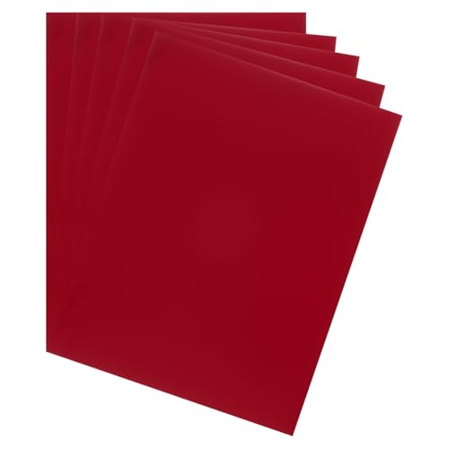 QUARKZMAN 10 Stück Spiegelkartonbögen, 11,7" x 8" Metallic Kartonpapier, 250GSM Folienkarton Reflektierende Bögen für Geschenkverpackung, DIY Kartenbasteln, Rot von QUARKZMAN