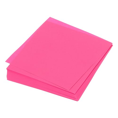 QUARKZMAN 100 Blatt Origami-Papier beidseitig fluoreszierendes Pink 10 x 10 cm 70 g/m² quadratisches Faltblatt für Kunsthandwerk, Anfänger, Geschenkdekorationen von QUARKZMAN