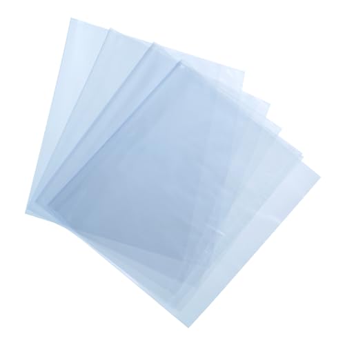 QUARKZMAN 100 Stück 12x8 Zoll Schrumpffolienbeutel, Blau Transparentes PVC Wärmeschrumpffolie für Geschenkkorb, Bade- und Seifen, Kerzen und selbstgemachte DIY-Projekte von QUARKZMAN