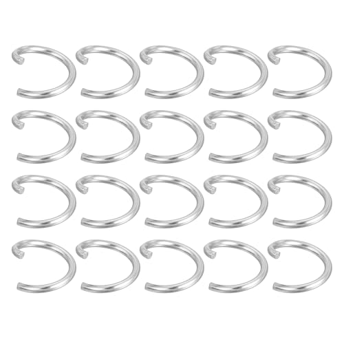 QUARKZMAN 100 Stück Biegeringe Edelstahl, 10 mm Spaltringe Metall 1,2 mm Dicke Offene Ringe Schmuck Reparatur Kettenringe Sprungringe für Schmuckherstellung Armbänder Halsketten Handwerk von QUARKZMAN