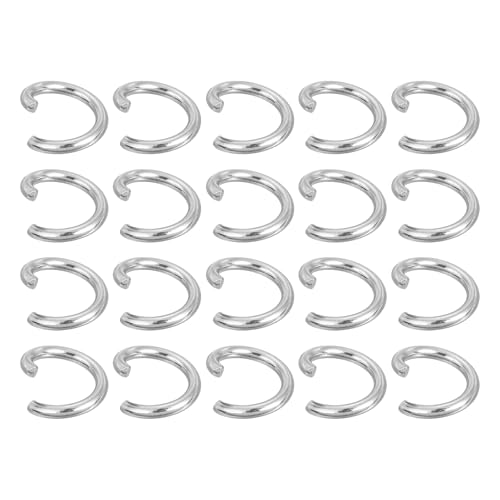 QUARKZMAN 100 Stück Biegeringe Edelstahl, 10 mm Spaltringe Metall 1,5 mm Dicke Offene Ringe Schmuck Reparatur Kettenringe Sprungringe für Schmuckherstellung Armbänder Halsketten Handwerk von QUARKZMAN