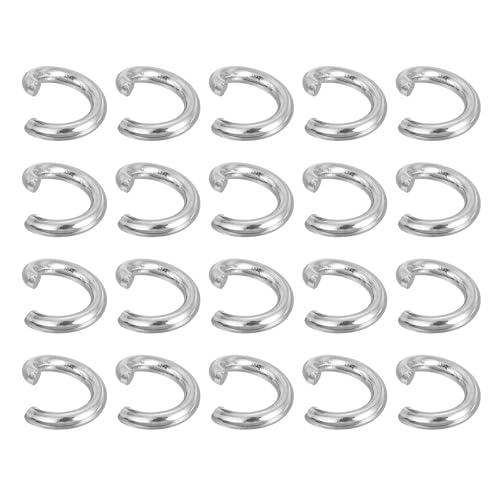 QUARKZMAN 100 Stück Biegeringe Edelstahl, 8 mm Spaltringe Metall 1,5 mm Dicke Offene Ringe Schmuck Reparatur Kettenringe Sprungringe für Schmuckherstellung Armbänder Halsketten Handwerk von QUARKZMAN