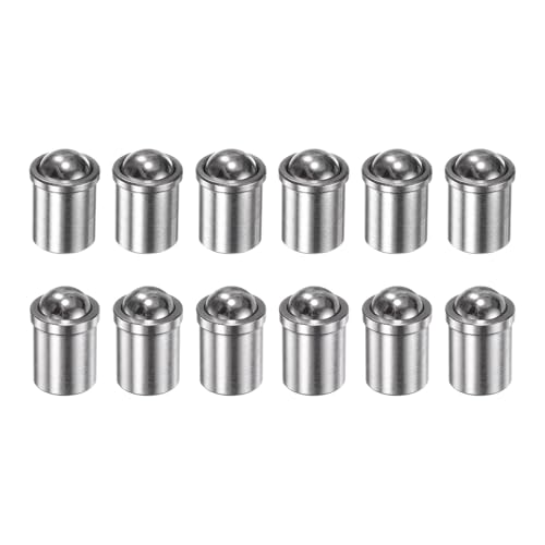 QUARKZMAN 12 Stück Kugeldruckstift 10x13/12x16mm 304 Edelstahl Präzisions-Positionierungsperlen Kugelspitzen-Federdruckstifte Kugelfangriegel für Türmechanische Geräte Klemmen Möbel von QUARKZMAN