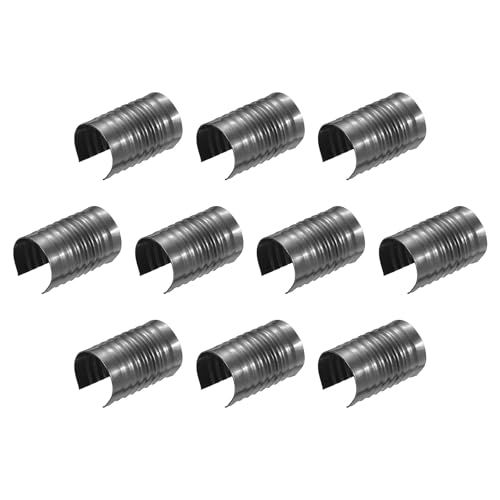 QUARKZMAN 120 Stück Lederseil Clips, 14 x 9mm Faltbare Zylindrische Kordelenden Klemme Einstellbare Faltbare Überzüge Kordel Schnur Leder Befestigung für DIY Handwerk, Metallic Schwarz von QUARKZMAN