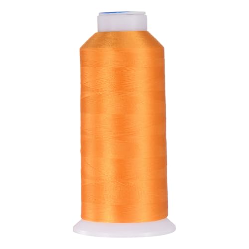 QUARKZMAN 120D/2 Nähgarn 4374 Yards Polyester Steppen Langarmgarn Allzweck-Handstichmaschine Stickgarn für Nähen Steppen und Nähmaschine Orange von QUARKZMAN