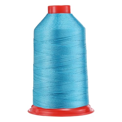 QUARKZMAN 1400 Yards Verbundenes Nylon-Nähgarn Größe 420D/3 Nähen-Schweres Duty Nylon Polsternähgarn Outdoor-Nähgarn für Leder Jeans und Weben Handwerk Maschine DIY Hellblau von QUARKZMAN