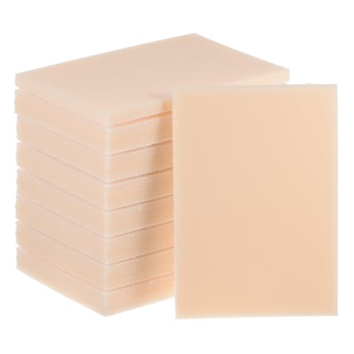 QUARKZMAN 16 Stück Schleifschwamm 4" x 2-3/4" Schleifschwämme Pad 3000 Körnung Handschleifschwämme Blatt Nass Trocken Schleifpapier für Modell Trockenbau Metall Holz Möbelpolitur, Beige von QUARKZMAN