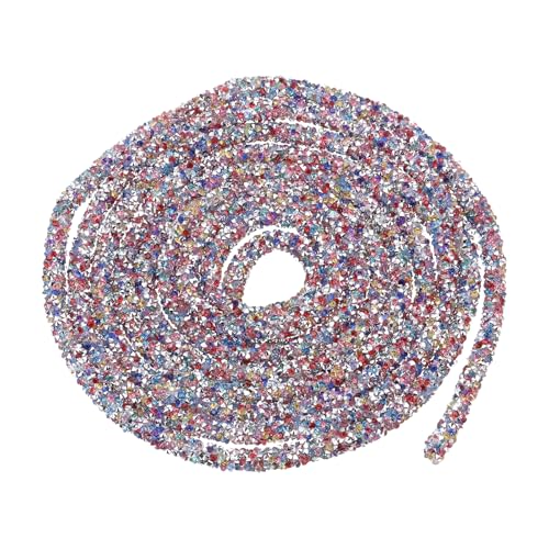 QUARKZMAN 2,5 Yard 7mm 0,28 Zoll Glitzer Pailletten Seil Pailletten Strass Schlauch Kordel für DIY Hochzeitskleider Kostüm Kleidung Schuhe Schmuck Accessoire Multicolor QUARKZMAN 2,5 Yard 7mm 0,28 Zoll Glitzer Pailletten Seil Pailletten Strass Schlauch Kordel für DIY Hochzeitskleider Kostüm Kleidung Schuhe Schmuck Accessoire Multicolor von QUARKZMAN