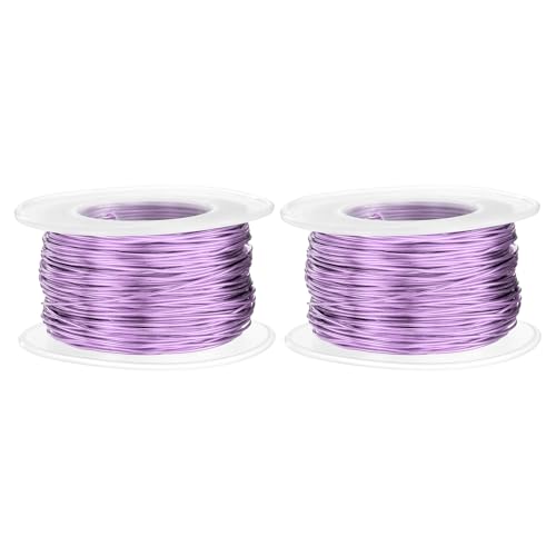 QUARKZMAN 2 Stück 20 Gauge Basteldraht Aluminiumdraht 0,8 mm 30 Meter Flexibler Biegsamer Metall Schmuckdraht Blumendraht für Schmuckherstellung Modellieren Basteln DIY, Hellviolett QUARKZMAN 2 Stück 20 Gauge Basteldraht Aluminiumdraht 0,8 mm 30 Meter Flexibler Biegsamer Metall Schmuckdraht Blumendraht für Schmuckherstellung Modellieren Basteln DIY, Hellviolett von QUARKZMAN
