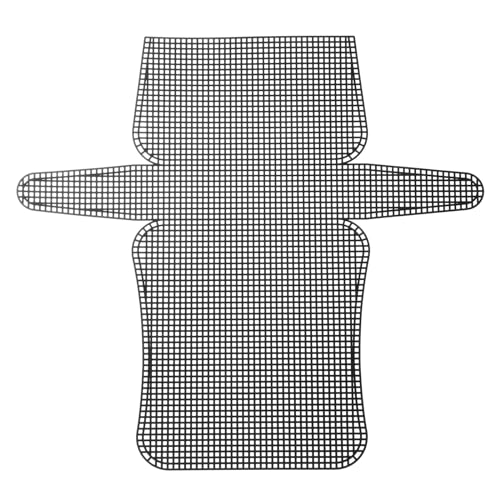 QUARKZMAN 2 Stück Kunststoff-Mesh-Leinwandblatt 6 Stück 33 cm/ 13" für Häkelbeutelherstellung Umhängetasche Blank Canvas für Stickerei Nadelspitze, Tasche, Strickhäkelnetz, Schwarz von QUARKZMAN