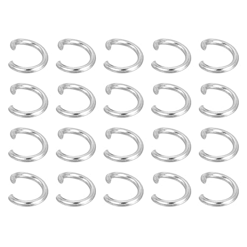 QUARKZMAN 200 Stück Biegeringe Edelstahl, 4 mm Spaltringe Metall 0,6 mm Dicke Offene Ringe Schmuck Reparatur Kettenringe Sprungringe für Schmuckherstellung Armbänder Halsketten Handwerk von QUARKZMAN