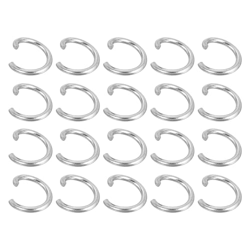 QUARKZMAN 200 Stück Biegeringe Edelstahl, 6 mm Spaltringe Metall 0,8 mm Dicke Offene Ringe Schmuck Reparatur Kettenringe Sprungringe für Schmuckherstellung Armbänder Halsketten Handwerk von QUARKZMAN