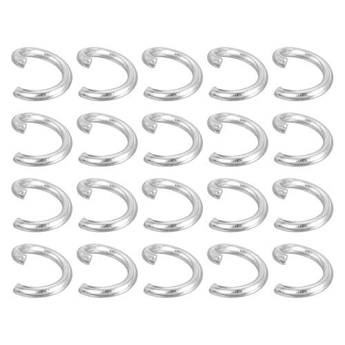 QUARKZMAN 200 Stück Biegeringe Edelstahl, 6 mm Spaltringe Metall 1 mm Dicke Offene Ringe Schmuck Reparatur Kettenringe Sprungringe für Schmuckherstellung Armbänder Halsketten Handwerk von QUARKZMAN