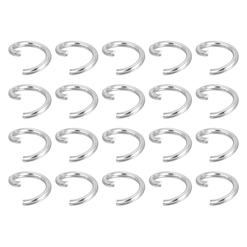 QUARKZMAN 200 Stück Biegeringe Edelstahl, 7 mm Spaltringe Metall 1 mm Dicke Offene Ringe Schmuck Reparatur Kettenringe Sprungringe für Schmuckherstellung Armbänder Halsketten Handwerk von QUARKZMAN