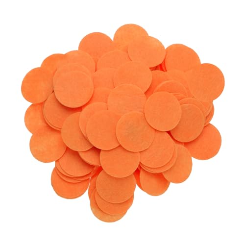 QUARKZMAN 200Stk Rund Filz Kreise Weich Dick für Basteln 1 3/16" Filz Pads für Heimwerken Nähen Handwerk Orange Farbe von QUARKZMAN