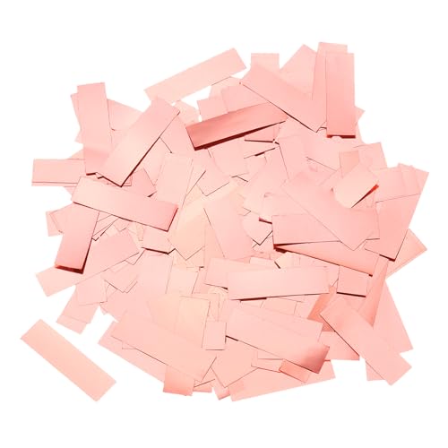 QUARKZMAN 200g Konfetti Streifen Pailletten Rechteck Streudeko Dekoration Tischdekoration Metallic für Karneval Geburtstag Hochzeit Party, Roségold von QUARKZMAN