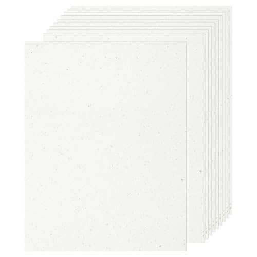 QUARKZMAN 24 Stück weißes Lebenslaufpapier zum Drucken, 12 x 8 Zoll Silberfolien Blätter Dekorpapier für Zertifikate, Hochzeit, Einladungen, Briefe von QUARKZMAN