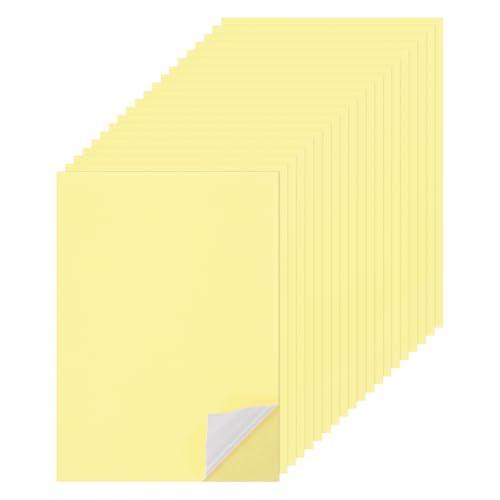 QUARKZMAN 25 Blatt bedruckbares Aufkleber Kartonpapier, 8"x12" A4 Selbstklebendes Aufkleber Trägerkartonpapier 250gsm für Basteln Scrapbooking Tintenstrahldrucker, Transparent von QUARKZMAN