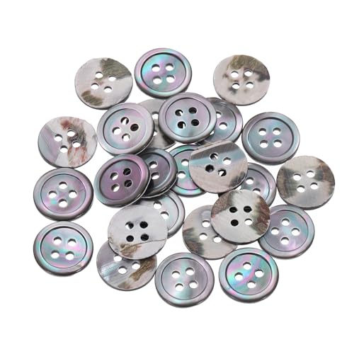 QUARKZMAN 25 Stk. Natürliche Muschelknöpfe, 4-Loch Perlmuttknöpfe 11,5mm Nähknöpfe Nähhandwerk Knöpfe für Hemd Nähen DIY Handwerk Dekoration, Grau QUARKZMAN 25 Stk. Natürliche Muschelknöpfe, 4-Loch Perlmuttknöpfe 11,5mm Nähknöpfe Nähhandwerk Knöpfe für Hemd Nähen DIY Handwerk Dekoration, Grau von QUARKZMAN