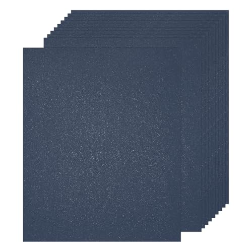 QUARKZMAN 25 Stück Schimmer Kartonpapier, 8 x 11 Zoll Gem Blue Schimmerpapierbögen, Metall Kartonpapier für Kunstbedarf, Papierbasteln, DIY Basteln von QUARKZMAN