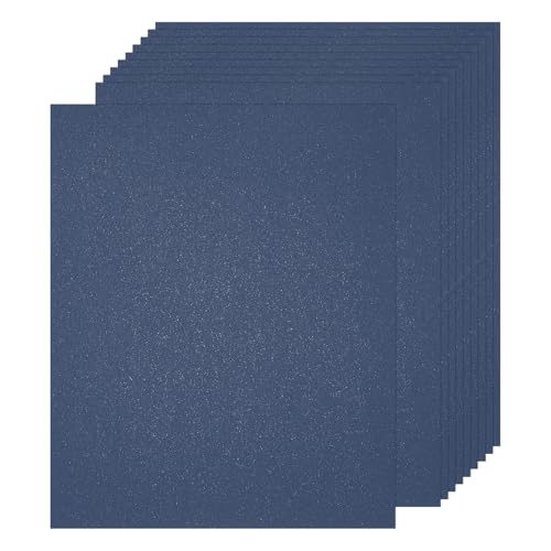 QUARKZMAN 25 Stück Schimmer Kartonpapier, 8 x 11 Zoll Lake Blue Schimmerpapierbögen, Metall Kartonpapier für Kunstbedarf, Papierbasteln, DIY Basteln von QUARKZMAN