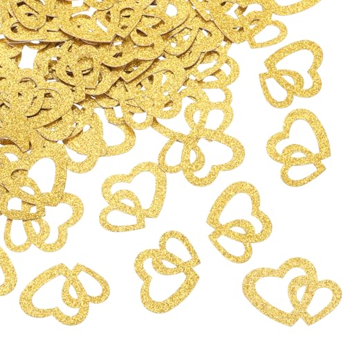 QUARKZMAN 250 Stück Sterne Konfetti Glitzer Konfetti Tisch Konfetti Dekor für Party Hochzeit Festival Dekorationen, 2,5x3cm, Gold von QUARKZMAN