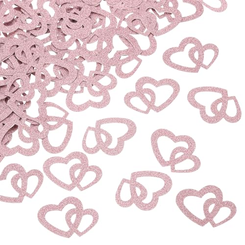 QUARKZMAN 250 Stück Sterne Konfetti Glitzer Konfetti Tisch Konfetti Dekor für Party Hochzeit Festival Dekorationen, 2,5x3cm, Roségold von QUARKZMAN