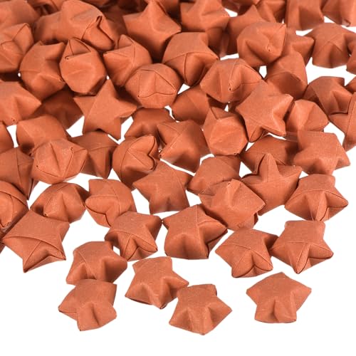 QUARKZMAN 272 Stück vorgefertigte Origami Glückssterne Papier Wunschstern Orange Rot für Beste Wünsche Weihnachtsfeier Hochzeit Valentinstag Mädchen Freunde Geschenk von QUARKZMAN