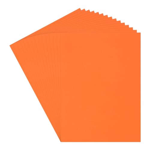 QUARKZMAN 30 Blätter Orangefarbenes Tonpapier 20" x 15", 200gsm/75lb Dickes Kartonpapier für Basteln, Einladungen, Kartenherstellung, Scrapbooking, Zeichnen von QUARKZMAN