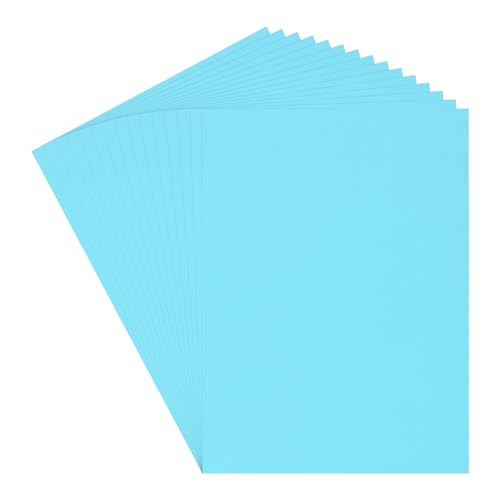 QUARKZMAN 30 Blatt hellblaues Kartonpapier 20" x 15", 200 g/m²/75 lb dickes Kartonpapier für Basteln, Einladungen, Kartenherstellung, Scrapbooking, Zeichnen von QUARKZMAN