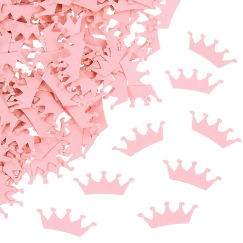 QUARKZMAN 300 Stück Konfetti Glitzer Farbiges Papier Tisch Buntpapier Dekor für Party Hochzeit Festival Dekorationen, 3,5x1,5cm, Pink von QUARKZMAN