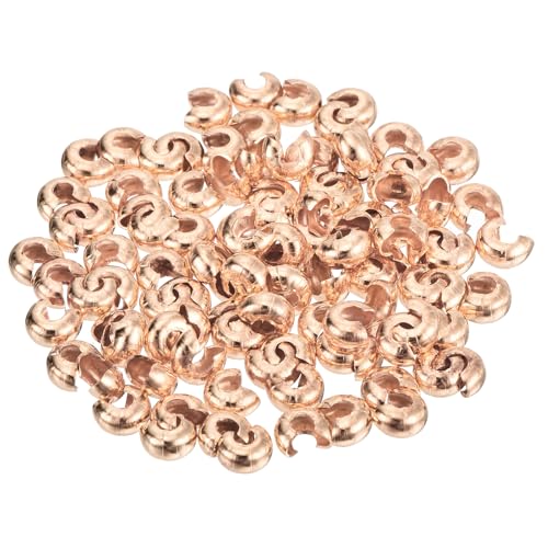 QUARKZMAN 300 Stück Quetschperlen Abstandsperlen 3mm Halbrunde Offene Quetschperlen Verschluss Messing Kleine Lose Perlen Endstück für Armband Schmuckherstellung Handwerk DIY, Roségold QUARKZMAN 300 Stück Quetschperlen Abstandsperlen 3mm Halbrunde Offene Quetschperlen Verschluss Messing Kleine Lose Perlen Endstück für Armband Schmuckherstellung Handwerk DIY, Roségold von QUARKZMAN